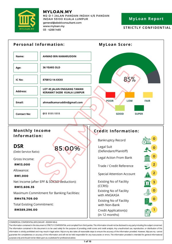 Myloan Score Report - Image 2