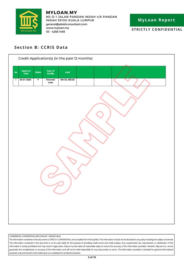 Myloan Score Report - Image 6