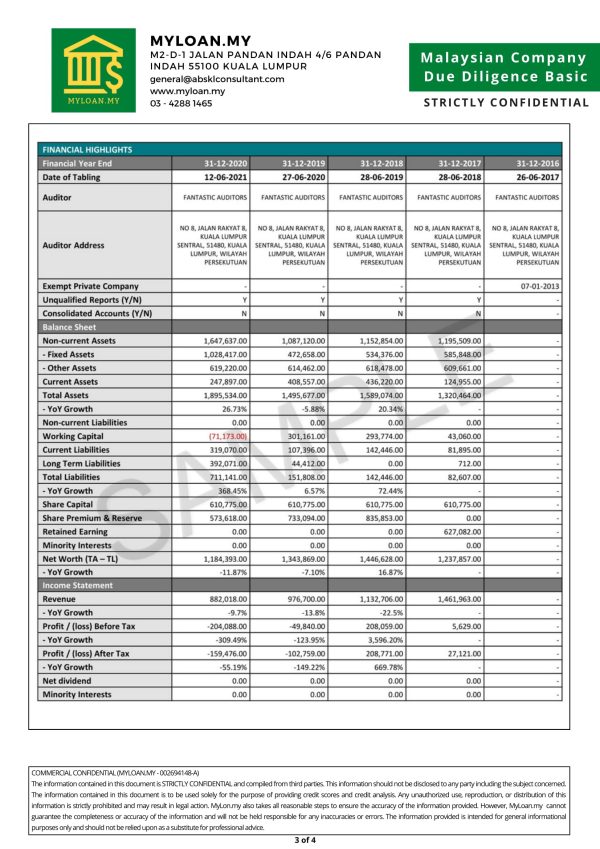 Malaysian Company Due Diligence Basic Report (Without Director Consent) - Image 4