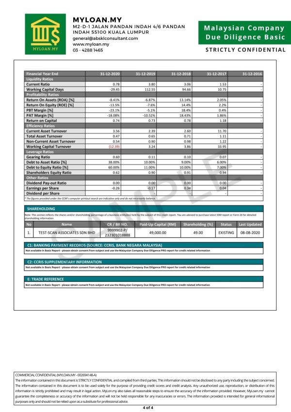 Malaysian Company Due Diligence Basic Report (Without Director Consent) - Image 5